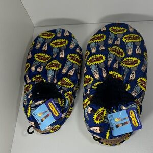 Beavis & Butt-Head Fuzzy Babba Slipper Socks 2-Pair Set M/L 7-9 & L/XL 10-12 NEW